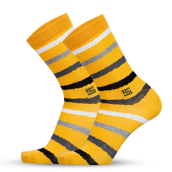 Multi Surge Men Crew Socks- Yellow (1 Pair)