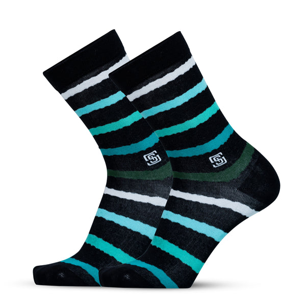 Multi Surge Men Crew Socks- Black (1 Pair)