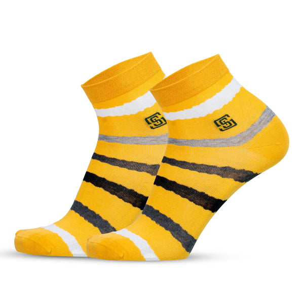 Multi Surge Men Ankle Socks- Yellow (1 Pair)