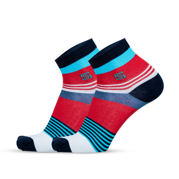 Stripe Radical Rythym Men Ankle Socks- (1 Pair)