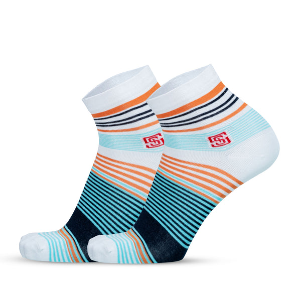 Stripe Whimscial Whirlwind Men Ankle Socks- (1 Pair)