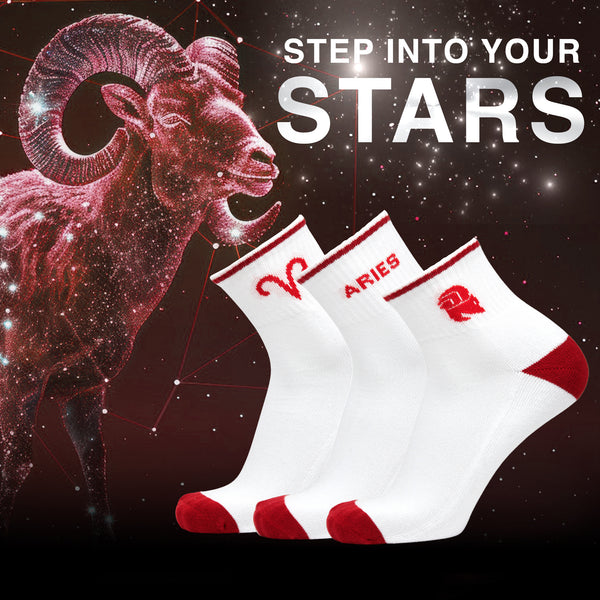 Aries Zodiac Men Ankle Socks - (3 Pair Combo)