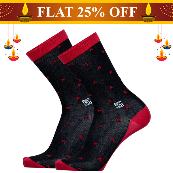 Chair-iffic Men Crew Socks- Red (1 Pair)