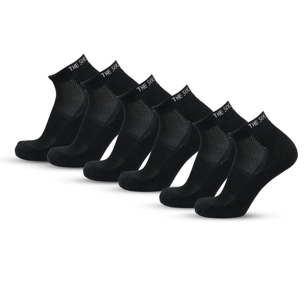 Men's Sports - Cushioned Socks (Pack of 3 - Black)