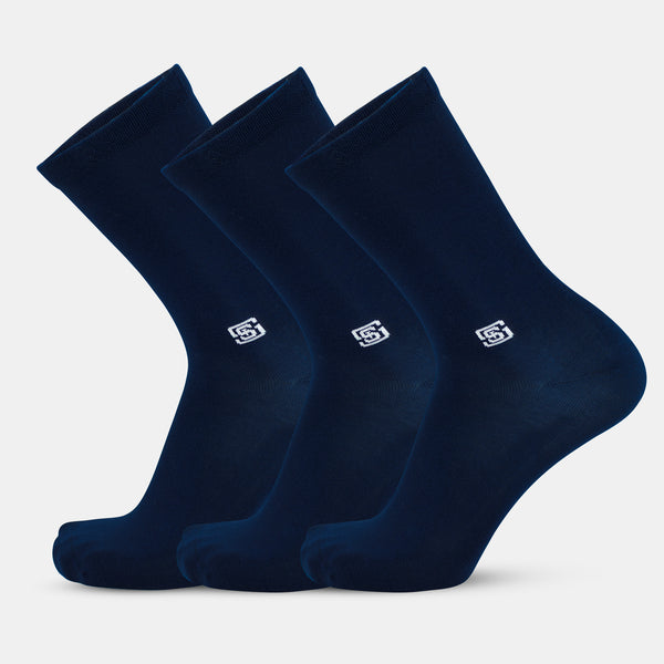 Bamboo Crew Socks - Navy Blue (3 Pair)