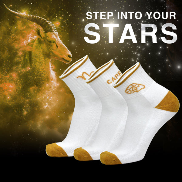 Capricorn Zodiac Men Ankle Socks - (3 Pair Combo)