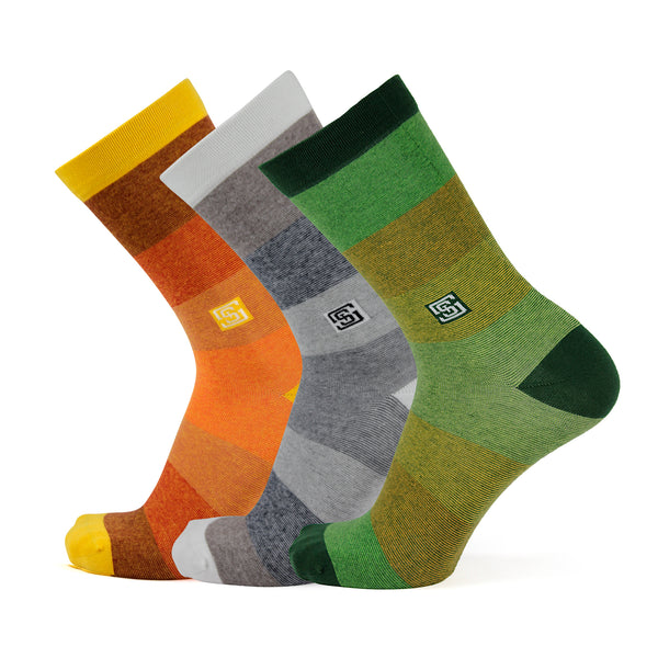 Euphoria Jungle Oreo Crew Socks- (3 Pair Combo)