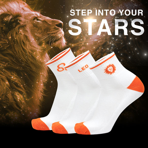 Leo Zodiac Men Ankle Socks - (3 Pair Combo)