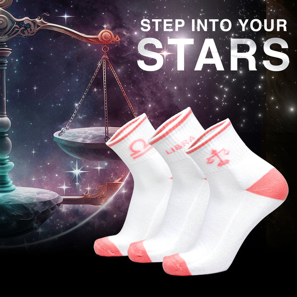 Libra Zodiac Men Ankle Socks - (3 Pair Combo)